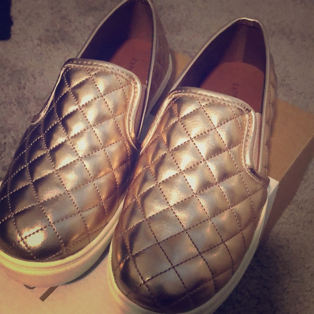 EXPRESS rose gold slip on shoes